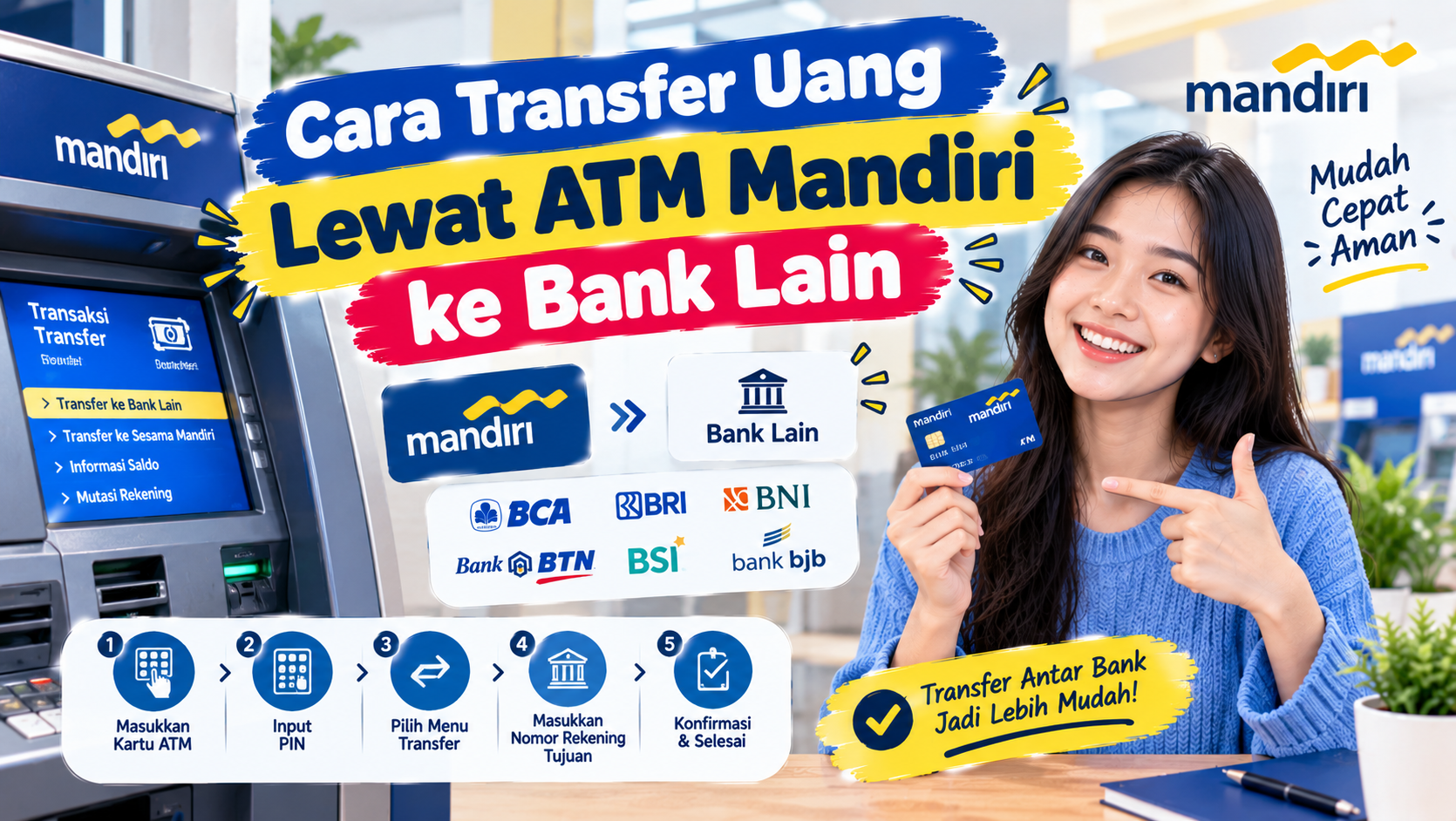 Cara Transfer Uang Lewat ATM Mandiri ke Bank Lain