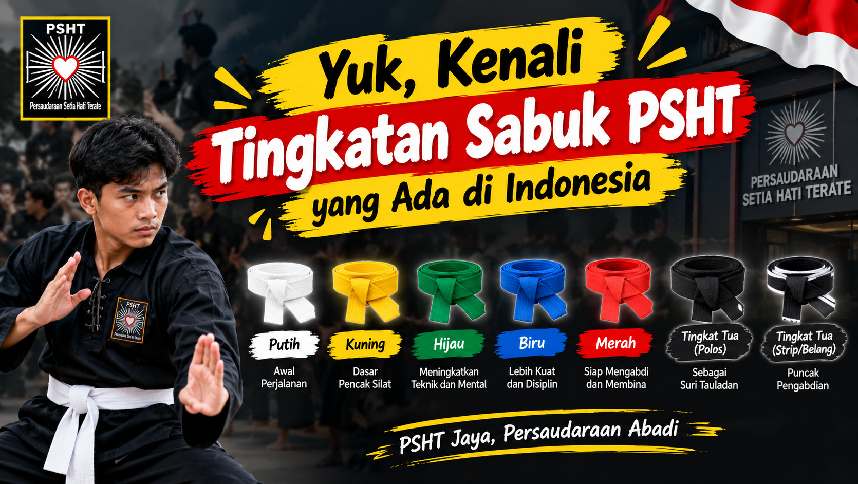 Yuk, Kenali Tingkatan Sabuk PSHT yang Ada di Indonesia